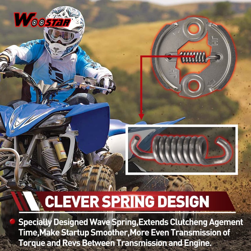 WOOSTAR Heavy Duty Clutch with Spring Replacement for 2 Stroke 43cc 47cc 49cc Engine X-1 X-2 Cat Eye Pocket Bike Mini Quad - Image 5